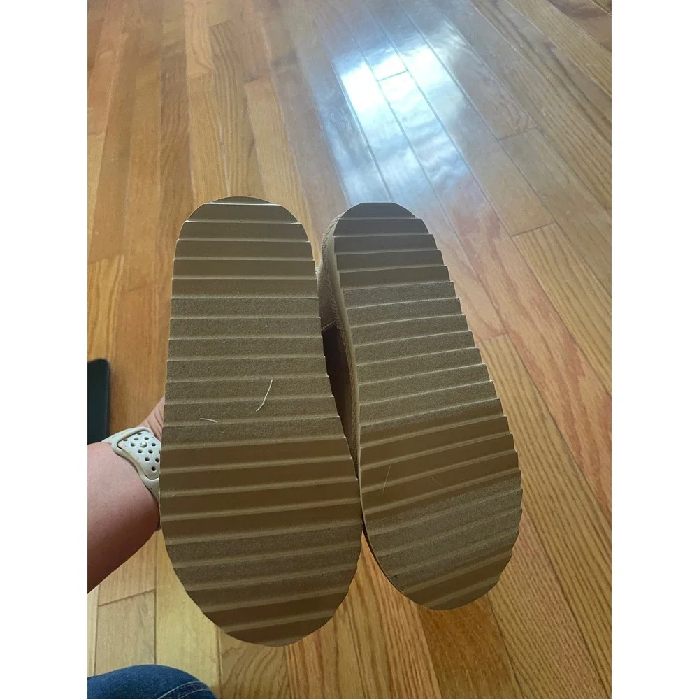 Old Navy Kids Faux Suede Sherpa Lined Boots Tan Size 10 800507-00-1